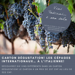Carton dégustation – International varieties the Italian way