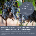 Carton dégustation – International varieties the Italian way